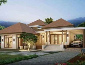 Ngắm nhìn mẫu biệt thự 1 tầng có 5 phòng ngủ đẹp hớp hồn