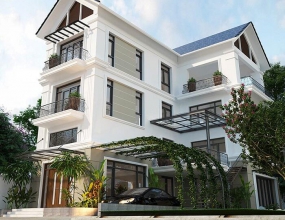 CÔNG TRÌNH NHÀ PHỐ MÁI THÁI HIỆN ĐẠI MÃU 2021