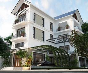 CÔNG TRÌNH NHÀ PHỐ MÁI THÁI HIỆN ĐẠI MÃU 2021